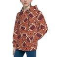 thumbnail image 2 of Picia American Football1 Pattern Youth Hoodie - Warm Pullover Sweatshirt with Kangaroo Pocket, Ideal for Boys and Girls-Small, 2 of 6