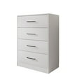 thumbnail image 6 of Castle Place Minimalist 4 Drawer Wooden Dresser, White, 6 of 6
