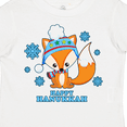 thumbnail image 4 of Inktastic Happy Hanukkah with Fox and Snowflakes Boys or Girls Toddler T-Shirt, 4 of 5