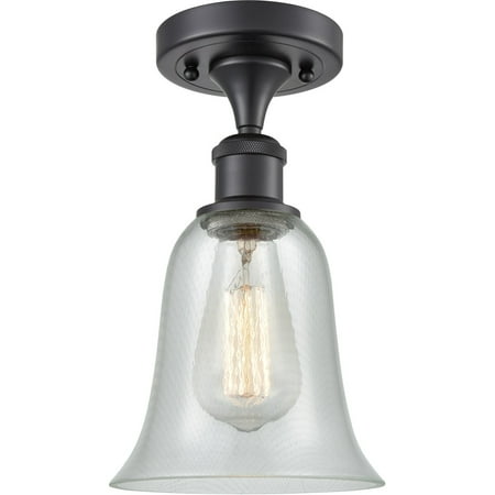 

Matte Black Tone Semi Flush 6 Wide Steel/Cast Brass/Glass Medium Base LED 1 Light Fixture
