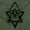 Military Green, variant on Triangle Eye Star Symbolic Spirit Sweatshirt for Men or Women Brisco Brands L