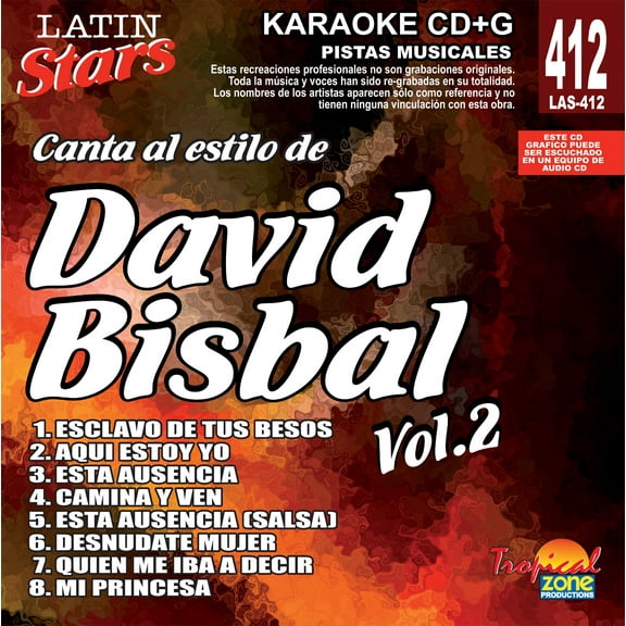 Karaoke Latin Stars 412 Bisbal  David  Vol .2