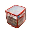 thumbnail image 6 of Baubles Storage Box Christmas Balls Storage Xmas Tree Decorations Organizer Bauble Storage Divider T Transparent & Red plastic, 6 of 7