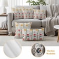thumbnail image 6 of Spring Easter Outdoor Waterproof Pillow Covers, Green Pink Yellow Eggs Floral Botanical Decorative Square Throw Pillowcase Sofa Cushion Sham for Patio/Couch/Chair, 16"x16" 2 Pack, 6 of 8