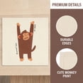 thumbnail image 3 of Unique Bargains 4Pcs Cartoon Cotton Soft Absorbent Face Cloths Beige-2 13" x 13", 3 of 5