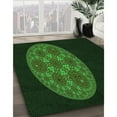 thumbnail image 3 of Ahgly Company Machine Washable Indoor Round Transitional Night Black Area Rugs, 8' Round, 3 of 7