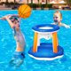 thumbnail image 4 of Muyoka Juego de flotador inflable para piscina, red de voleibol y aros de baloncesto, bolas incluidas, juego de natación flotante, juguete para niños y adultos, juego de deportes inflables acuáticos, Muyoka Hogar, 4 of 7