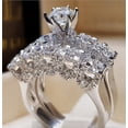 thumbnail image 2 of Fashion Female Ring Unique Luxury White Gold Color AAA Cubic Zirconia Square Rings For Women, 2 of 2