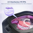 thumbnail image 5 of Ultrasonic Retainer Cleaner, Caveen 48Khz Professional Cleaning  Machine for Night Guards, Braces, Aligner, Toothbrush with Digital Timer, Portable Denture Cleaning Pod, 5 of 9