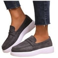 thumbnail image 5 of Miluxas Suede Loafers Flats for Women, Women’s Slip On Loafers, Comfortable & Lightweight Womens Dressy Casual Walking Shoes Gray 9.5(43), 5 of 9