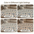 thumbnail image 7 of ODIKA 2'x3' Beige Blue Modern Geometric Rainbow Arch Washable Throw Rug Contemporary Striped Vertical Bands With Dotted Non-Slip, Low Profile, Flatwoven, Easy Care for Hallway, Study Room, 7 of 7