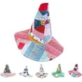 thumbnail image 4 of Jollup The Quilted Witch Hat, Handcrafted Folk Art Vintage Halloween Hat, Prairie Patchwork Costume Headpiece, 4 of 12
