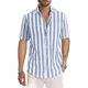 thumbnail image 1 of Camisa Hombre Manga Larga Slim Fit Casual Rayas Caballero, 1 of 5