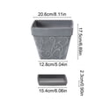 thumbnail image 3 of Yakvarog 8" Square Plastic Flower Pots with Tray, Vintage Embossed Vine Planter, Lightweight Durable Ceramic-Look Pot for Indoor Outdoor Plants, Succulents, Herbs, Home Garden Decor, 3 of 6