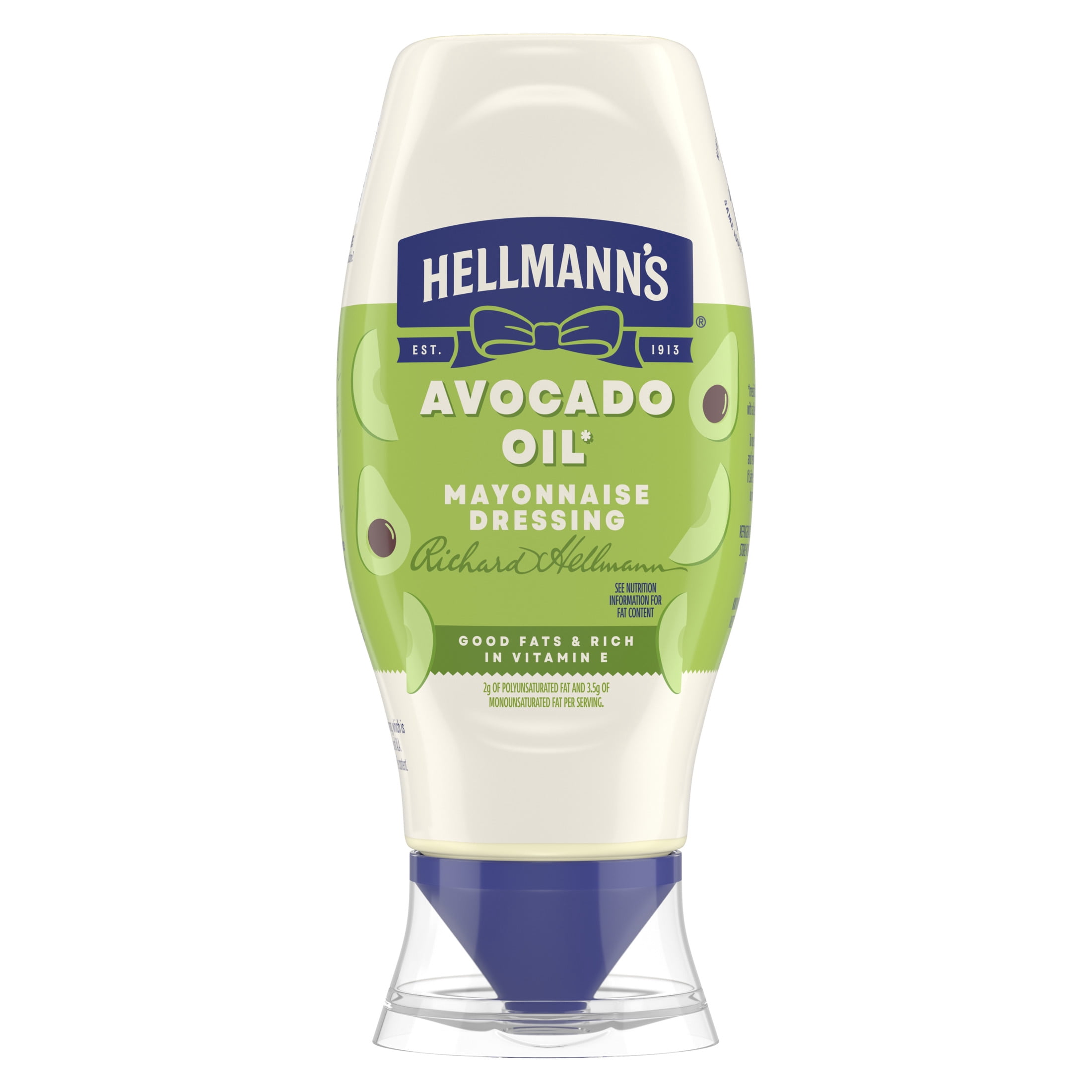 (2 pack) Hellmann's Avocado Oil Mayonnaise Dressing Condiments, 11.5 fl oz Squeeze Bottle