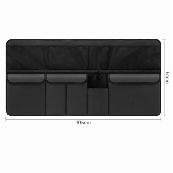 Car Trunk Storage Bag, Large Capacity Mesh Backseat Organizer, Solid Color Interior Storage Bag for Auto Accessories