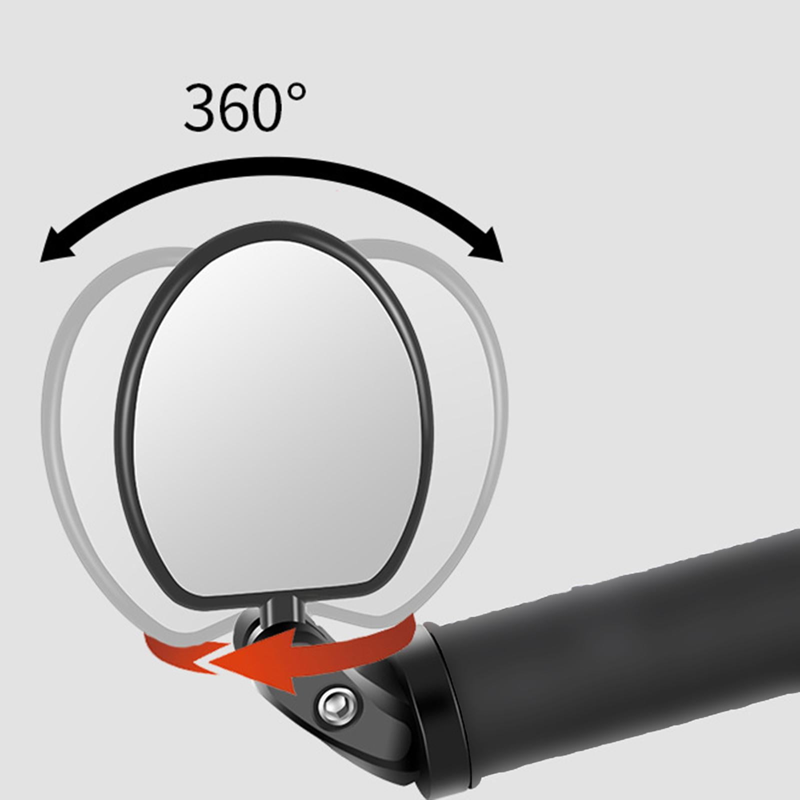 Road , Adjustable Wide-Angle ,Handlebar Mounted ,Rear Mirrors for Scooter, Outdoor Accessories, Bike Motorcycle Oval