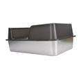 thumbnail image 3 of CAJA DE DE ACERO INOXIDABLE, CAJA DE PARA GATOS Extra Grande Con Lado de Pared Alta, Caja de Para Gatos de Metal XL, Fácil de Limpiar, Antifugas, Cerrada, 3 of 7