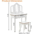 thumbnail image 1 of QinaQin Kids Vanity with Touch Lighted Mirror, White (with accessories), 1 of 7