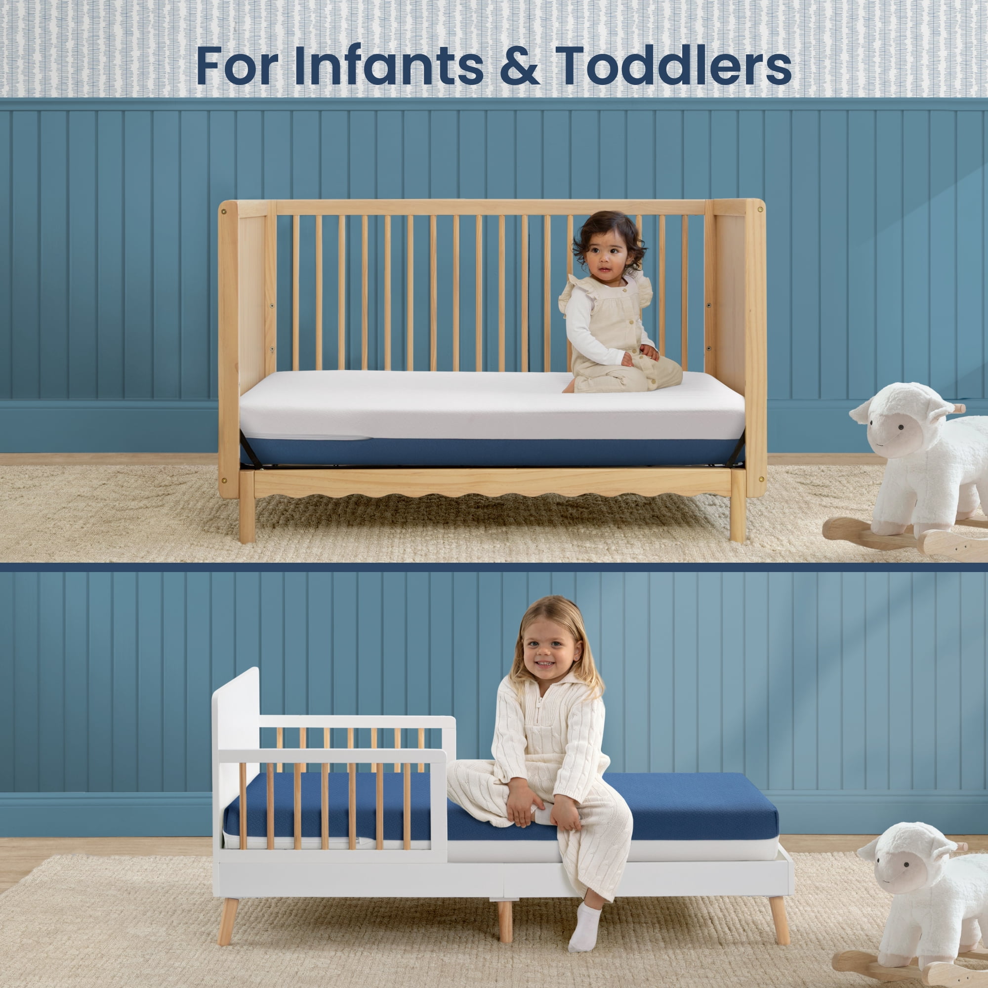 Serta CloudCool Crib and Toddler Mattress, Breathable, Machine Washable Cover, Waterproof, Hypoallergenic, Greenguard Gold Certified Baby Mattress