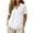 White, variant on Admvng Tops for Women Solid Color Soft V Neck Short Sleeve Leisure Blouses