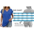 thumbnail image 6 of MOSHU V Neck T-Shirts for Womens Side Split Short Sleeve Shirts Loose Fit Tee Dressy Casual Women Tops, 6 of 12