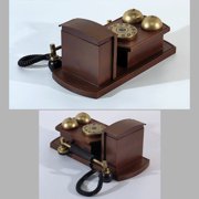 Rotary Dials Phone Antique Landline Telephone with Storage Box Wall Decors for Home Retro Creative Phone Model