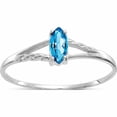 thumbnail image 1 of 10K White Gold Polished Geniune Blue Topaz Birthstone Ring (Size 6) Made In India 10xbr201, 1 of 5