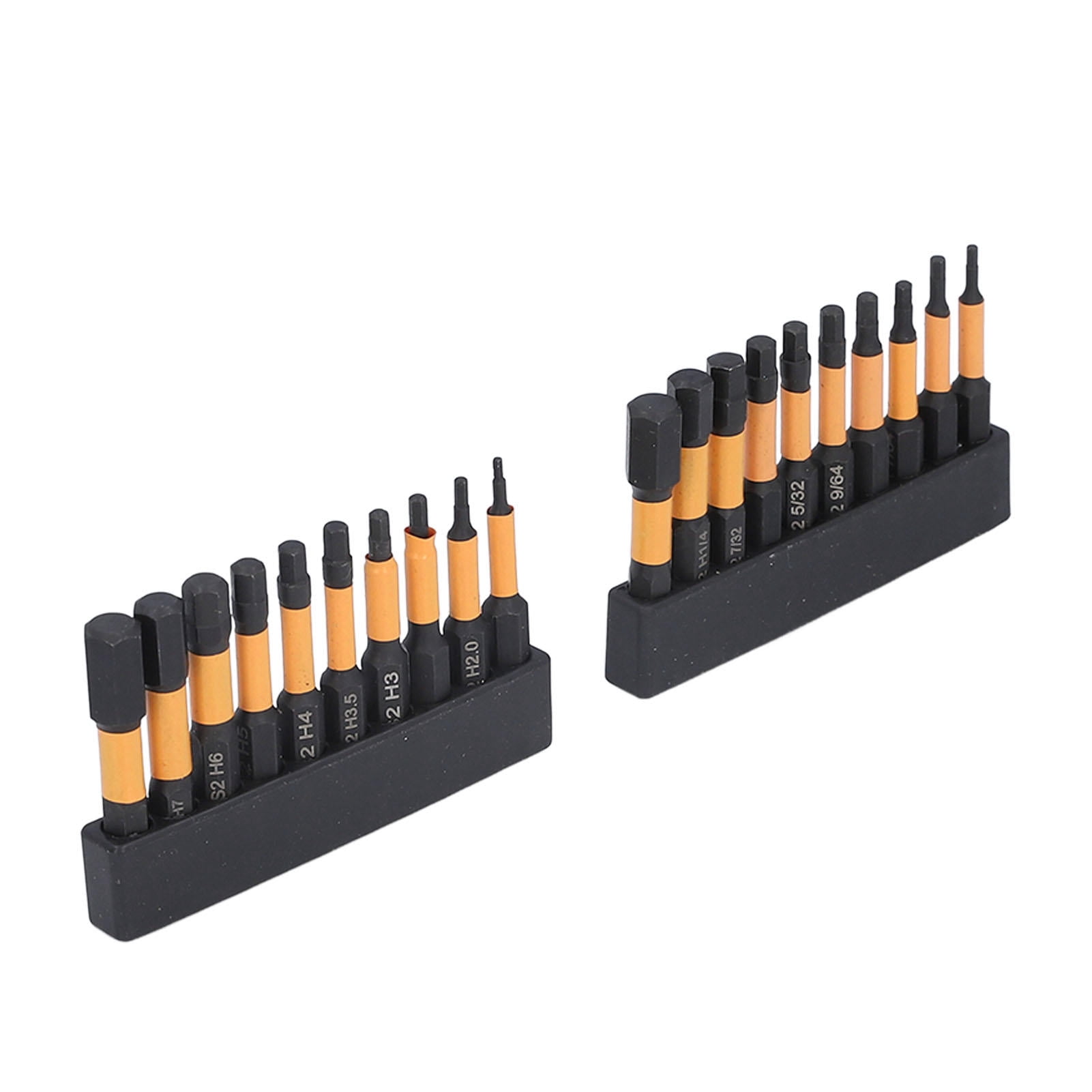 Yajisi 20-Piece Hex Drill Bit Set – 1/4in S2 Alloy Steel, Magnetic, Imperial & Metric, 10pcs each, Ideal for Screwdriver & Impact Drill