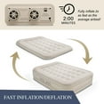 King Koil Luxury Air Mattress 20in Full Size Beige with Builtin Pump