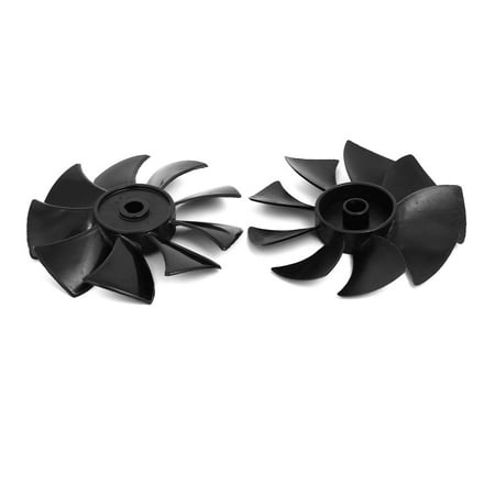 Vane Compressor - 1100W/1500W 135mm Dia 9 Vane Air Compressor Replacement Fan Black 2pcs
