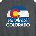 thumbnail image 3 of Instant Message - Retro Colorado Flag Mountains - Women's Racerback Tank Top, 3 of 6