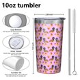thumbnail image 4 of Pink Dachshund Chips 10oz Tumblers Stainless Steel Tumbler with Lid and Straw,Vacuum Insulated Double Wall Travel Tumbler Cups with Cleaning Brush for Coffee, Tea, 4 of 4
