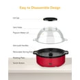 thumbnail image 4 of Multifunctional Popcorn Machine with Nonstick Plate & Stirring Rod, Stir Crazy Popcorn Popper with Large Lid for Serving Bowl and Two Measuring Spoons,Red, 4 of 7