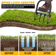 thumbnail image 6 of Luxvie Lawn Core Aerator Manual Plug Aerator Lawn Tool with Slope Aerators Top 4 Half-Open Slot Hollow Tine Heavy Duty Lawn Aerator Tool for Soils Yard Garden,Black(2 Spikes + 2 Cores), 6 of 9