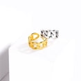 thumbnail image 3 of Silvora Gothic Open Ring 18K Gold Plated Link Chain Ring Statement Stacking Band for Women, 3 of 7