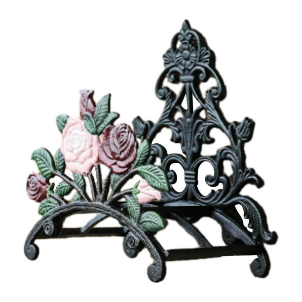 Carrete de manguera de estilo europeo pintado para colgar en la pared, de metal, de hierro, resistente, para colgar en la pared. 23 cm x 16 cm x 285 cm
