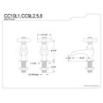 thumbnail image 2 of Kingston Brass RCC9L2 Obinet de Lavabo Vintage Laiton Poli, 2 of 2