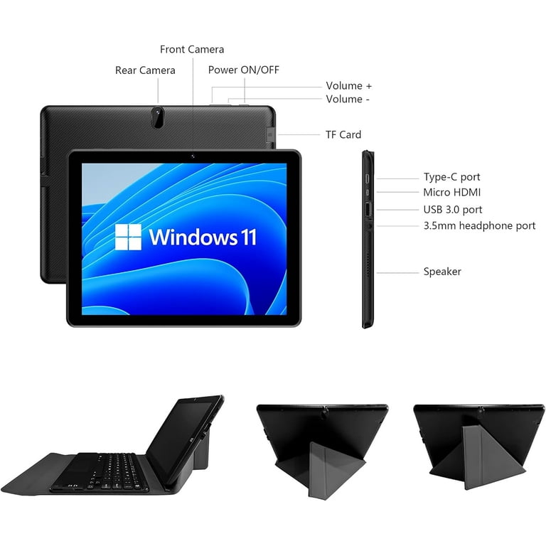 Tibuta 2024 Windows 11 Tablet, 8.9 inch IPS Screen, 2-in-1