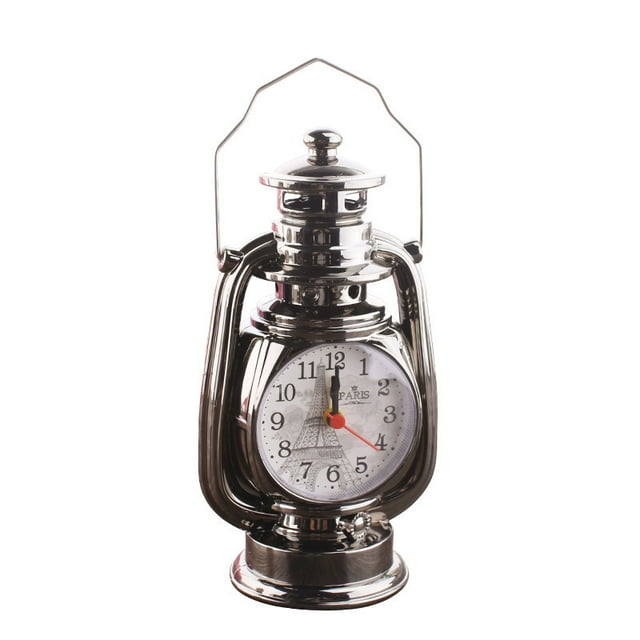 Despertador con forma de farol vintage con movimiento de cuarzo