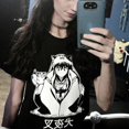 thumbnail image 2 of Streetwear Inuyasha Anime Mujer Camisetas Nuevo Blanco Casual Manga Corta Camiseta Homme Japón Ropa, 2 of 4