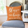 thumbnail image 3 of Fall Throw Pillow Covers 18x18 Inch Set of 4 Mason Jar Floral Pampas Truck Bless Home Boho Orange Outdoor Farmhouse Cottage Autumn Decorations Decorative Pillow Cases for Home Couch Decor, 3 of 6
