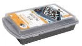 Baker's Secret Nonstick Carbon Steel Covered Cake Pan, 9 x 13 Inches, Gray
