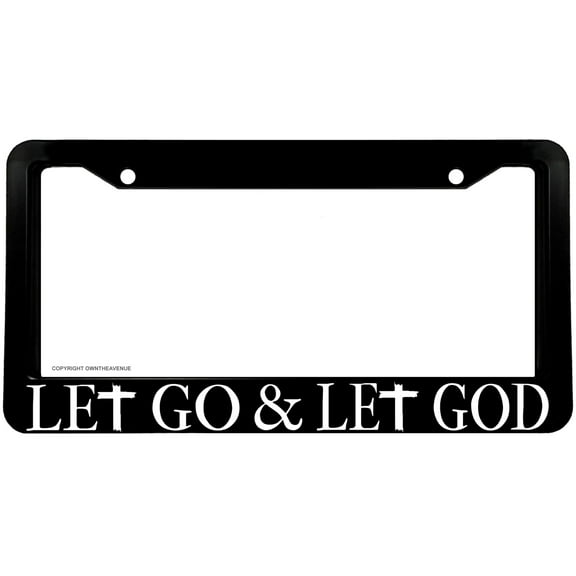 Let Go And Let God Religious Christian Jesus Christ License Plate Frame