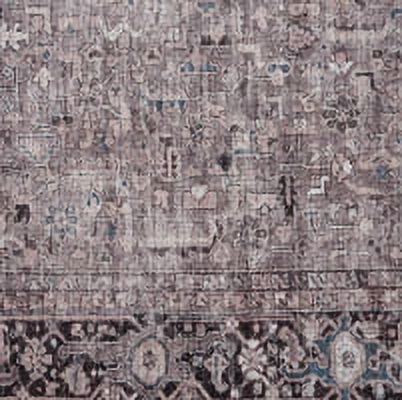 Everwash™ Callaghan Edith Distressed Vintage Machine Washable Area Rug, Lavender Grey, 5'2"x7'2"
