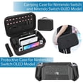 thumbnail image 3 of HEYSTOP Switch OLED Accessories Bundle 28 in 1 Compatible with Nintendo Switch OLED, Gift Kit with Carrying Case, Dockable Protective Case Covers, Screen Protector, Joycon Grip & More (Black), 3 of 3