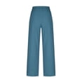 thumbnail image 5 of Gaecuw Linen Pants for Women Wide Legged Pants Relaxed Fit Long Pants Lounge Trousers Sweatpants Casual Loose Baggy Pants High Waisted Linen Summer Ankle Length Workout Pants with Pockets Solid Pants, 5 of 7
