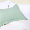 thumbnail image 2 of Unique Bargains Soft Microfiber Pillow Shams Set of 2 Light Green Queen, 2 of 8