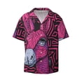 thumbnail image 2 of Lsque ink Donkey Pop Art print Men's Cuban Collar Short Sleeve Shirt Summer Beachwear Casual Button Down Fashionable Vacation Leisure Shirt-3X-Large, 2 of 7
