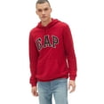 thumbnail image 1 of Gap Men's Logo Fleece Hoodie Hooded Sweatshirt, Crimson Red, Large, 1 of 4